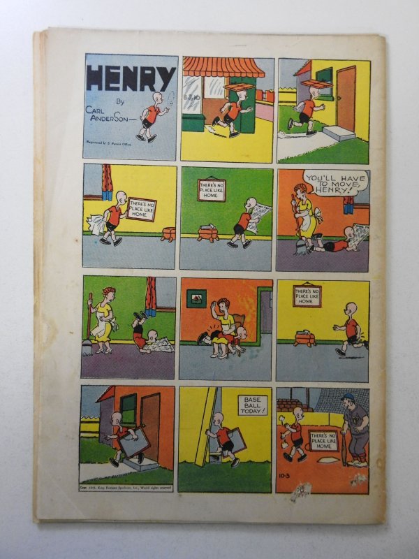 King Comics #128 (1946) GD 2 centerfold wraps detached, chew bottom left of book