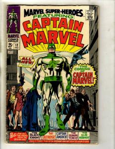 Marvel Super-Heroes # 12 FN- Comic Book 1st Captain Marvel Kree Appearance GK1