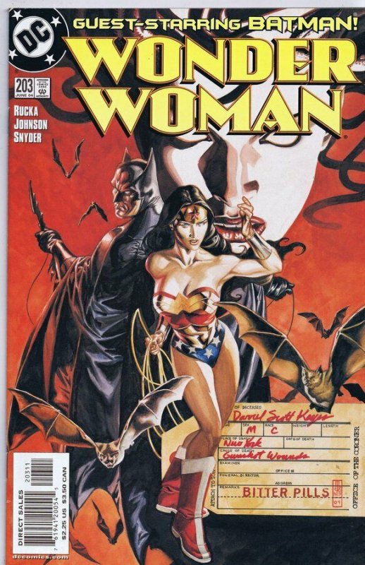 Wonder Woman #203 ORIGINAL Vintage 2004 DC Comics Batman GGA