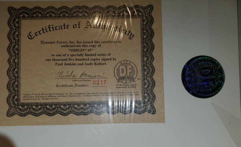 Origin Wolverine #3 DF Signed Jenkins & Kubert #217/1500 Marvel Comics 2002 (NM)