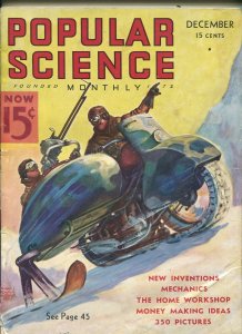 Popular Science December 1936-Motorcycle cover