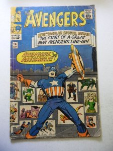 The Avengers #16 (1965) GD+ Condition two added staples