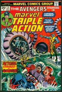 Marvel Triple Action 21 VF+ 8.5 Avengers Marvel 1974