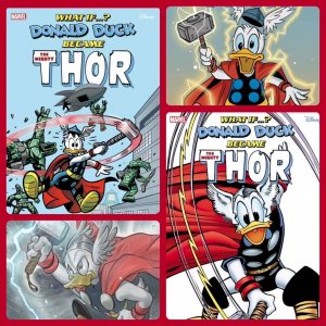 ? Disney Set Of 4 What If...? Donald Duck Became Thor #1 Noto  PRESALE 9/4 ?