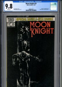 MOON KNIGHT #25 CGC GRADED 9.8 1982 MARVEL ORIGIN 1ST APP BLACK SPECTRE