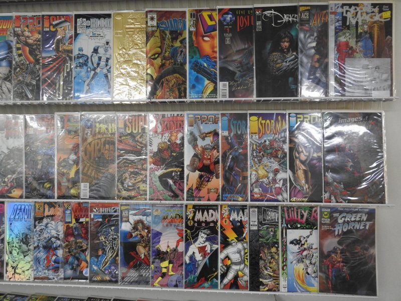 Huge Lot of 140+ Comics W/ Vampirella, Lady Death, Green Hornet Avg VF Con.