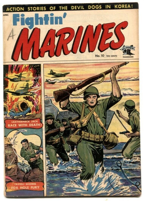 Fightin' Marines #10 1952- Matt Baker- War comic VG/F