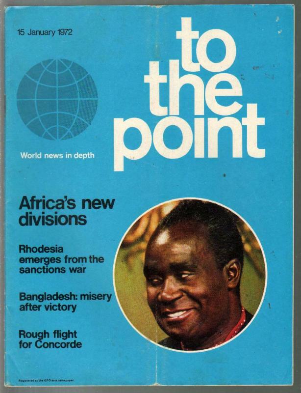 To The Point #1 1/15/1972-African history-world news in depth-VG/FN