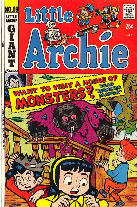 Little Archie #69 GD ; Archie | low grade comic January 1972 Monster House