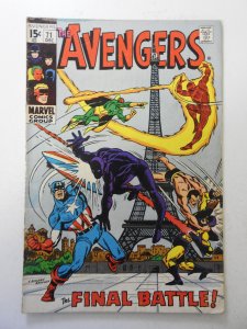 The Avengers #71 (1969) VG Condition cover detached bottom staple