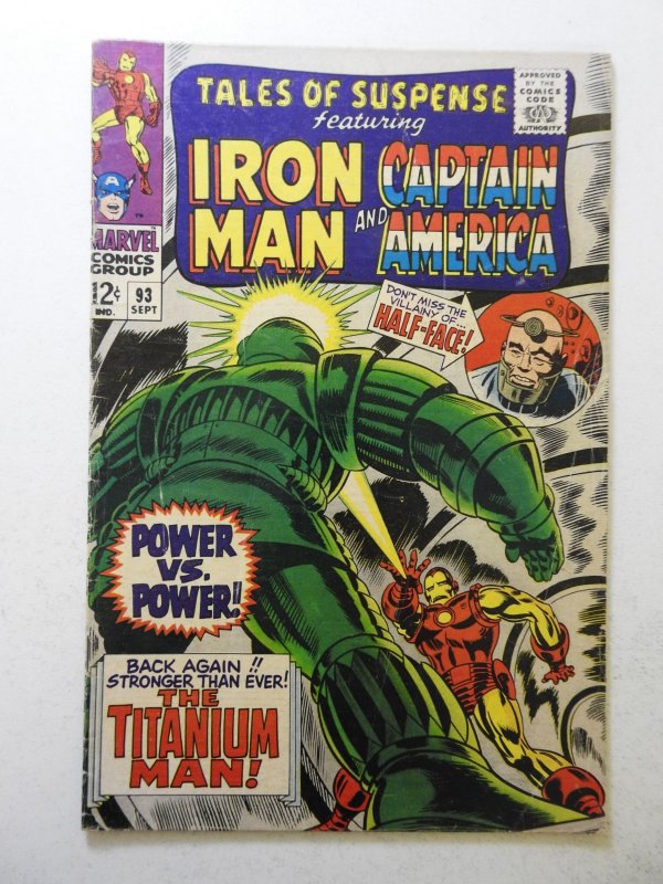 Tales of Suspense #93 (1967) GD/VG Condition moisture stain