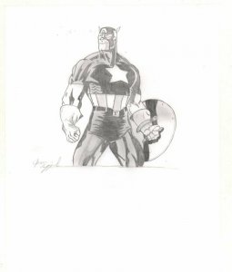 Captain America Pencil Commission - Signed art by Jason ?