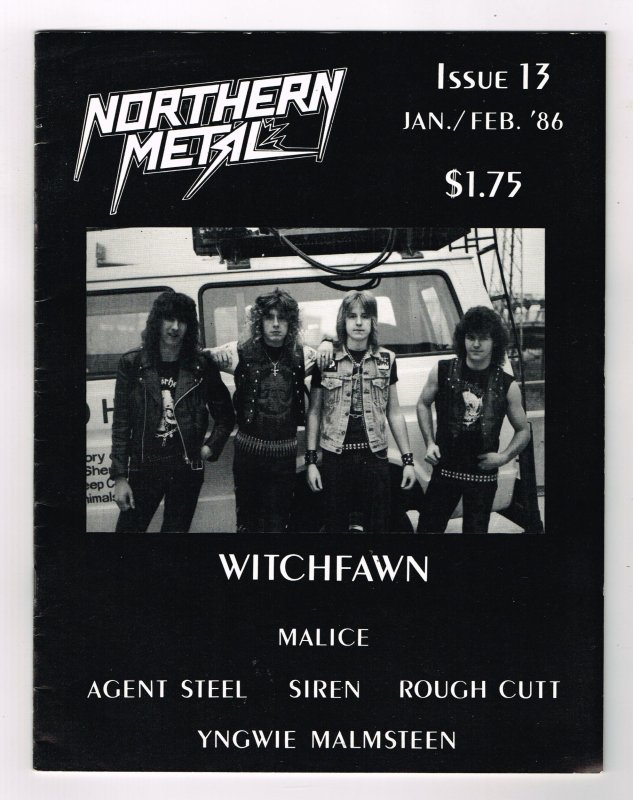 Northern Metal #13  Magazine WITCHFAWN - January / February 1986 - RARE