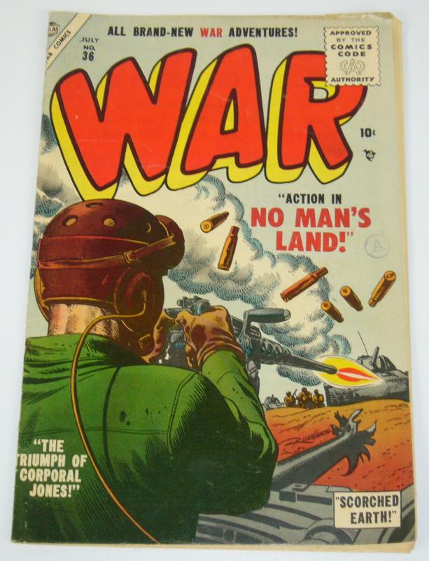 War #36 VG/FN july 1955 - golden age atlas comics - russ heath cover 