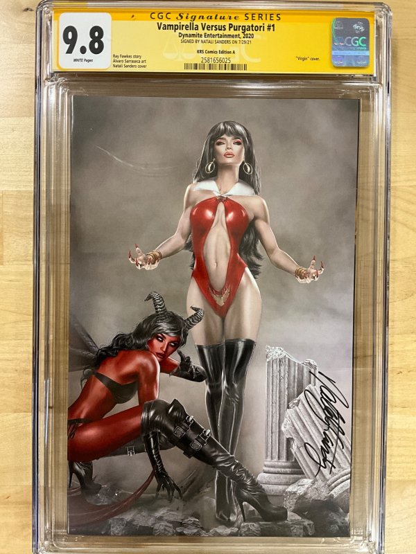 Vampirella Versus Purgatori #1 Cover Y CGCSS 9.8 Signed by Natali Sanders