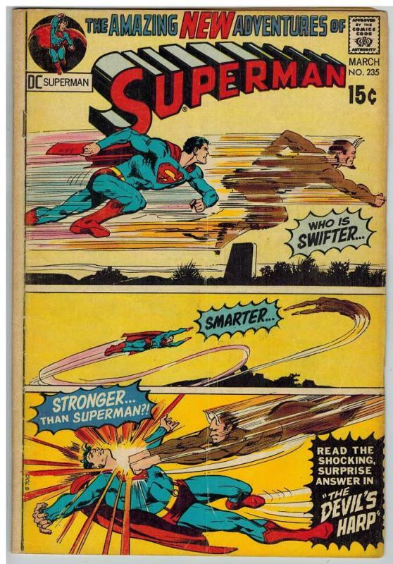 SUPERMAN 235 G-VG Mar. 1971 NEAL ADAMS COVER COMICS BOOK