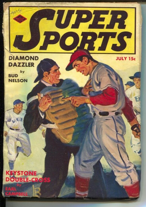 Super Sports 7/1940-Blue Ribbon-David Goodis story-baseball-boxing-tennis-VG