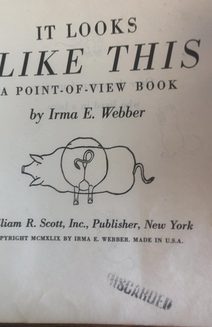 It Looks like this, A point of view book, WEBBER, 1949