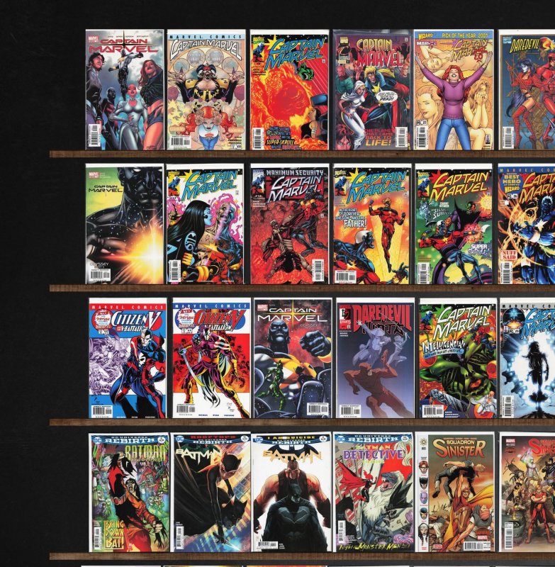 Huge Lot 140+ Comics with Captain Marvel, Batman, Detective Comics & More!