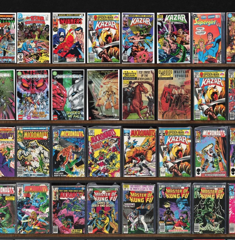 Huge Lot 150+ Comics with Bionicle, Micronauts, Ka Zar The Savage & More!
