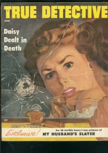 TRUE DETECTIVE PULP-JUNE 1954-GOOD GIRL ART-VIOLENCE VG