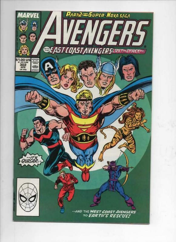 AVENGERS #302, VF/NM, Fantastic Four, Quasar, 1963 1989, more Marvel in store