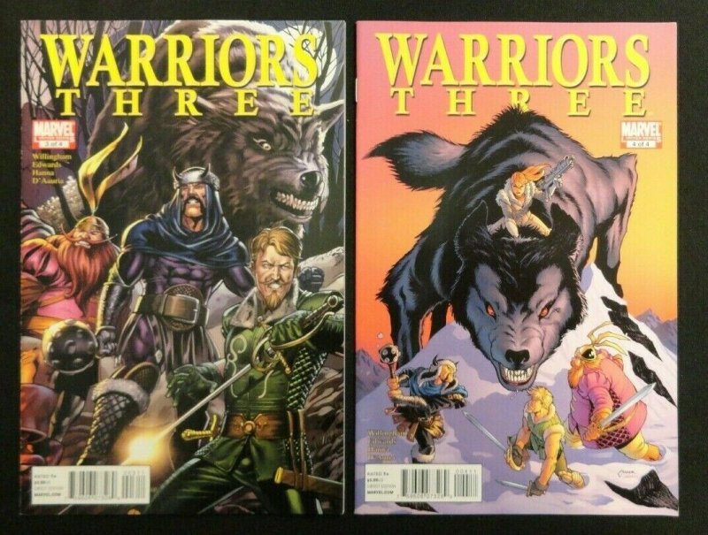 Warriors Three #1-4 Complete Limited Series Bill Willingham NM 1 2 3 4 Lot of 4