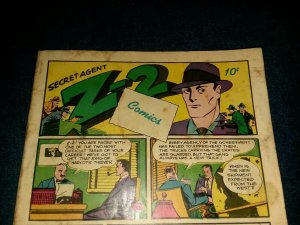 Holyoke one shot #7 Secret Agent Z-2 1945 golden age superhero blue streak kirby