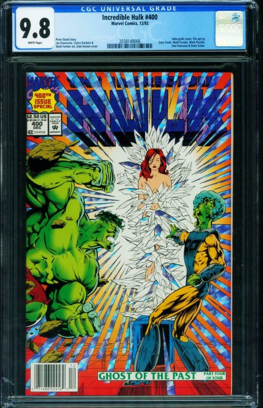 Incredible Hulk #400 CGC 9.8 NEWSSTAND VARIANT COVER 2038149006