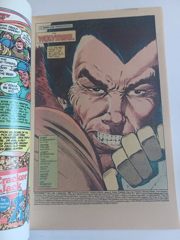 Wolverine #1 newsstand - Limited Series - KEY - Frank Miller - 1982 -NM