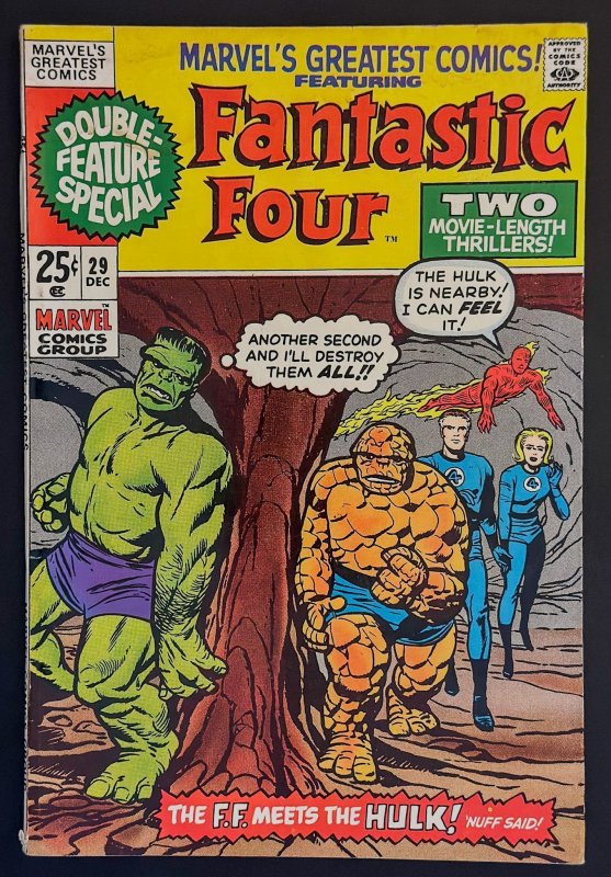 Marvel's Greatest Comics #29 (1970) - Key Issue - VF