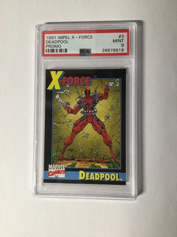 Deadpool Impel #3 X-force 1 Promo Trading Card PSA Graded 9 Mint 2nd Appearance