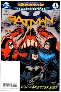 BATMAN Rebirth #1 Halloween Comicfest, Promo, 2017, NM Monster Men