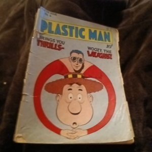 Plastic Man #6 quality comics 1947 JACK COLE art Golden Age precode superhero