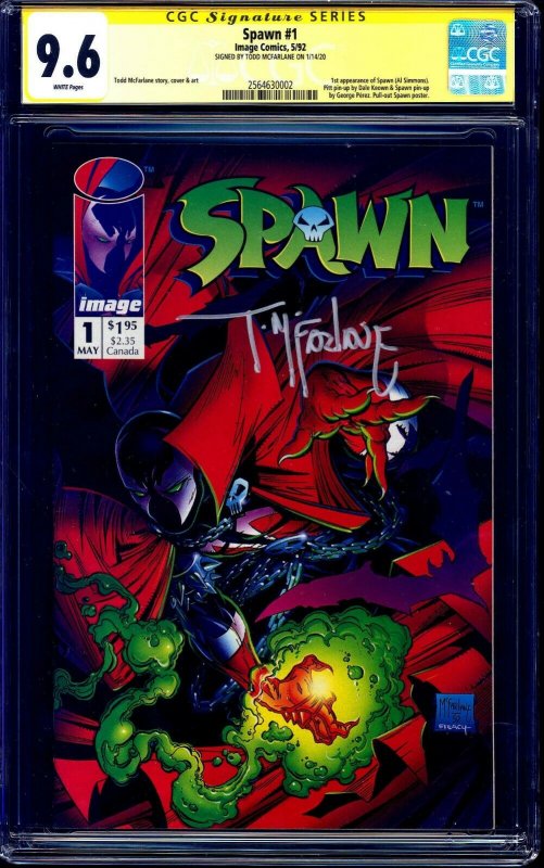 Spawn #1 CGC SS 9.6 signed Todd McFarlane MOVIE SOON HOT BOOK 1992 1st SPAWN