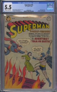 SUPERMAN #76 CGC 5.5 BATMAN AND SUPERMAN LEARN SECRET IDENTITIES