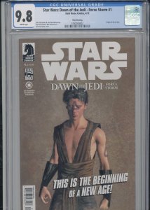 STAR WARS DAWN OF HE JEDI: FORCE STORM #1 CGC 9.8 ORIGIN OF JE'DAI