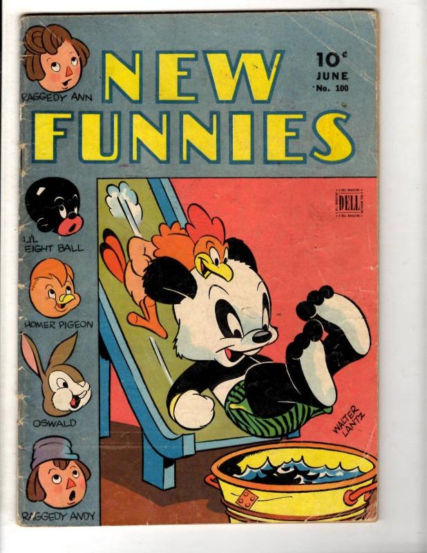 New Funnies # 100 VG Dell Golden Age Comic Book Walter Lantz Oswald Andy JL10