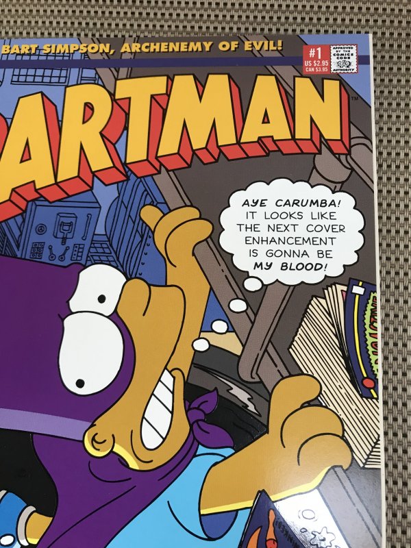 Bartman #1 : Bongo 1993 NM-; Simpson’s Bart, Chrome cover Beauty, w/ poster