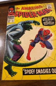 The Amazing Spider-Man #45 (1967)spider smashes our lizard some spotting