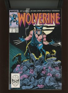 (1988) Wolverine #1: KEY! 1ST ONGOING SOLO SERIES! BLACK SUIT DEBUT! (8.0/8.5)