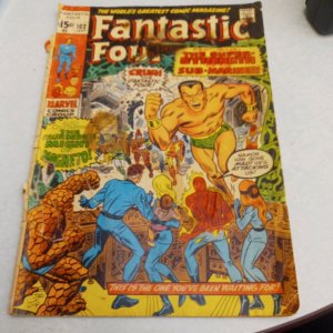 Fantastic Four #102 Last Jack Kirby Issue Marvel Comics 1970 sub-mariner magneto