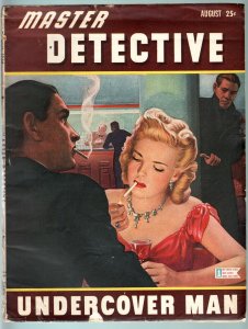 MASTER DETECTIVE AUG 1944-VG-SPICY BABE ON CVR-PULP-TRUE CRIME VG