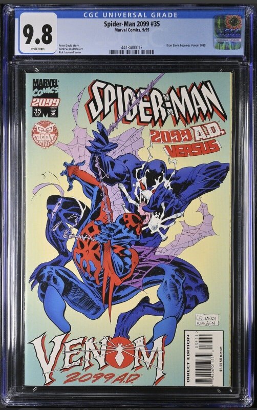 Spider-Man 2099 #35 CGC 9.8 NM/MT WHITE Pages 1st App Venom 2099 1995 Marvel MCU