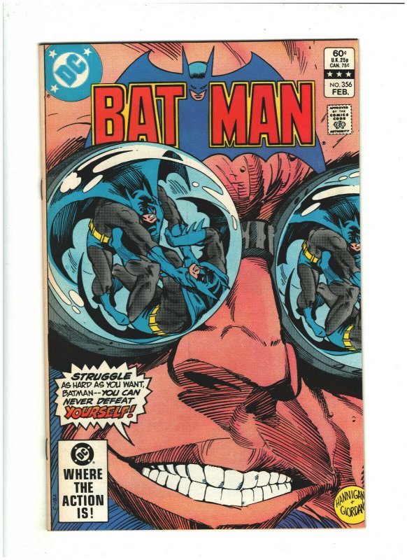 Batman #356 VF/NM 9.0 DC Comics 1983 Bronze Age vs. Hugo Strange