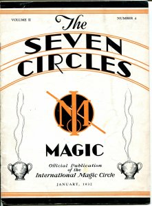 Seven Circles Vol.2 #4 1/1932-Walter B Gibson editor-magicians info-rare-VG