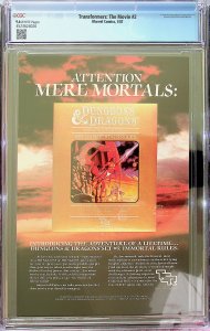 Transformers: The Movie #2 Direct Edition (1986) - CGC 9.6 - Cert#4523624020