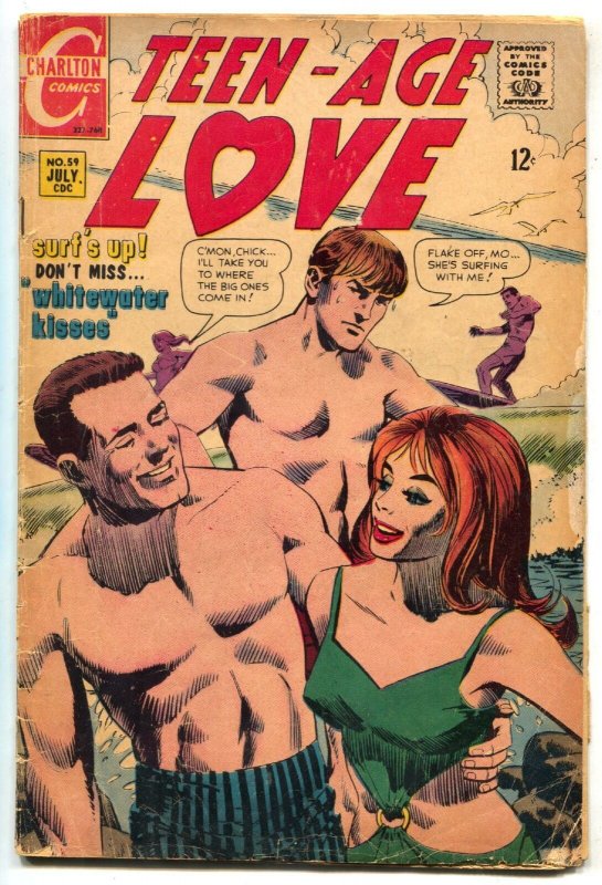 Teen-Age Love #59 1968-CHARLTON-Surf board cover- Surfing G 