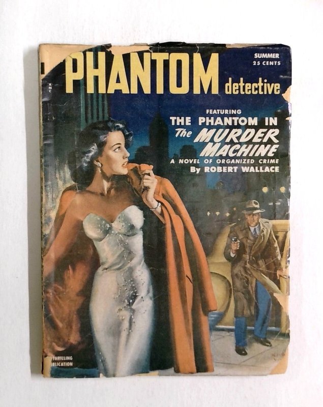 Phantom Detective--Summer 1952--The Murder Machine by Robert Wallace--Pulp Thril
