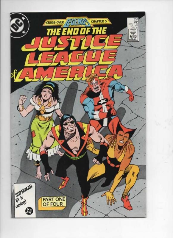 JUSTICE LEAGUE OF AMERICA #258, FN, Legends, Vibe, DC, 1987